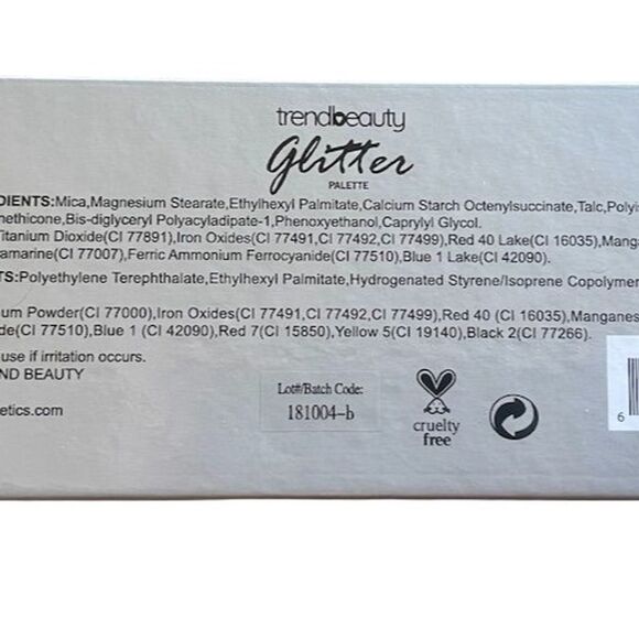 Trend Beauty Glitter Palette 10 Shades Multicolor High-Pigment Eyeshadow, New - Picture 2 of 5